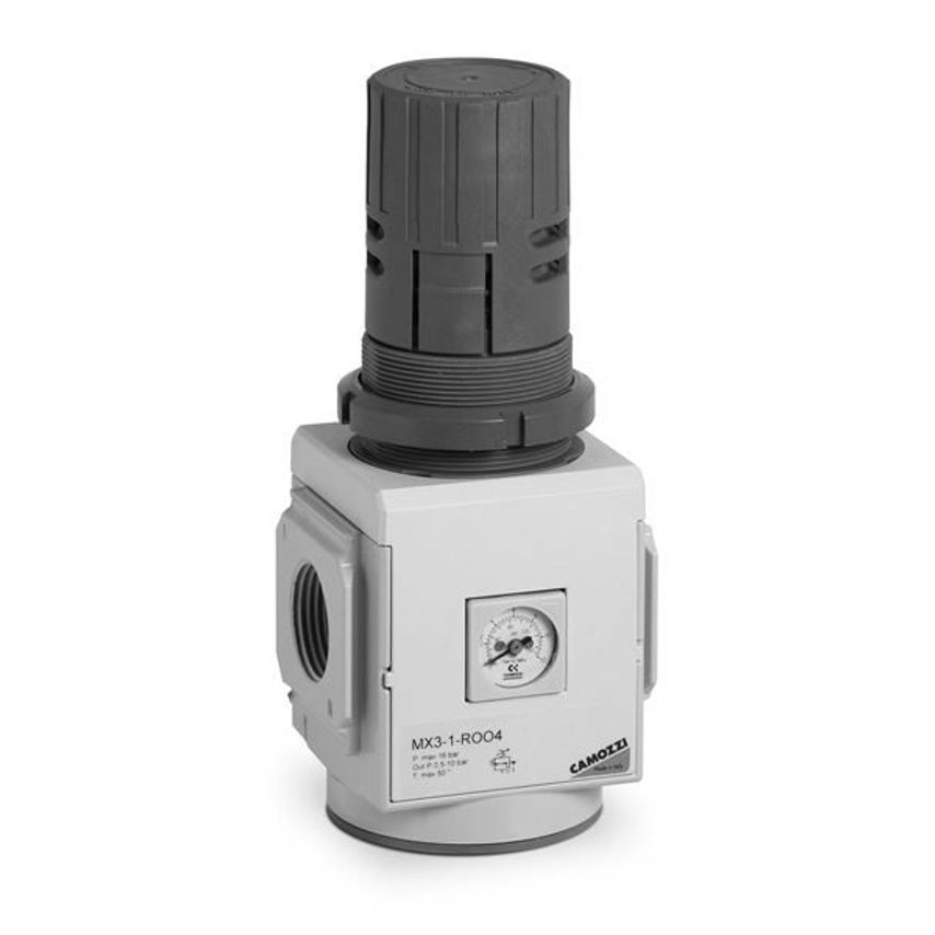 Camozzi Pressure Regulator-1/2-4 Bar-Self Relieving-No Gauge - MX2-1/2-R400