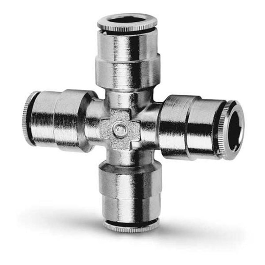 Equal Tube Cross Connector Push In Fittings