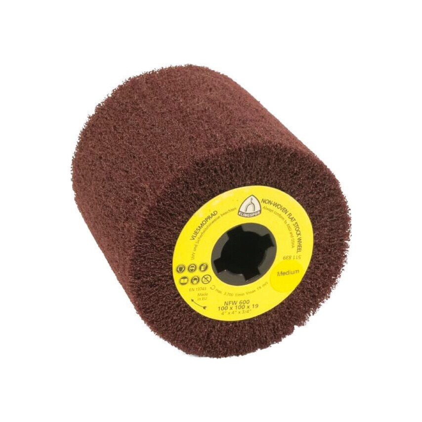 NFW600S Non-Woven Finishing Drum, Medium, 100 x 100 x 19mm