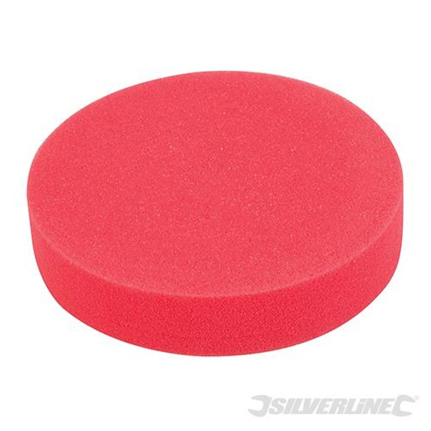 Silverline Hook & Loop Polishing Foam Head 180mm Ultra-Soft Red