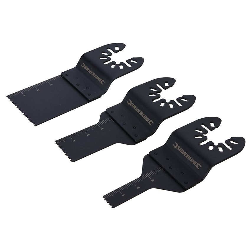Silverline HCS Multi-Tool Saw Blade Set 3 Piece 10, 20, 34mm
