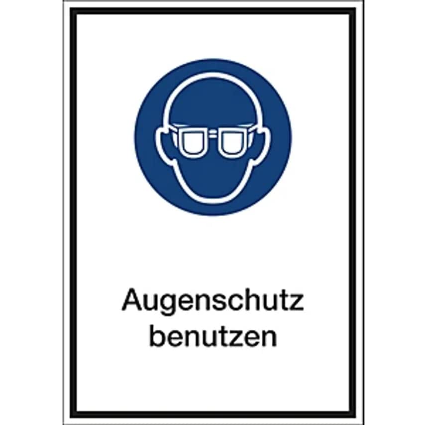MARAHRENS Additional Combination Signs for Mandatory Signs Wear Eye Protection P