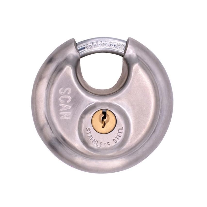 Scan Stainless Steel Disk Type Padlock 70mm SCAPLSS70DIS