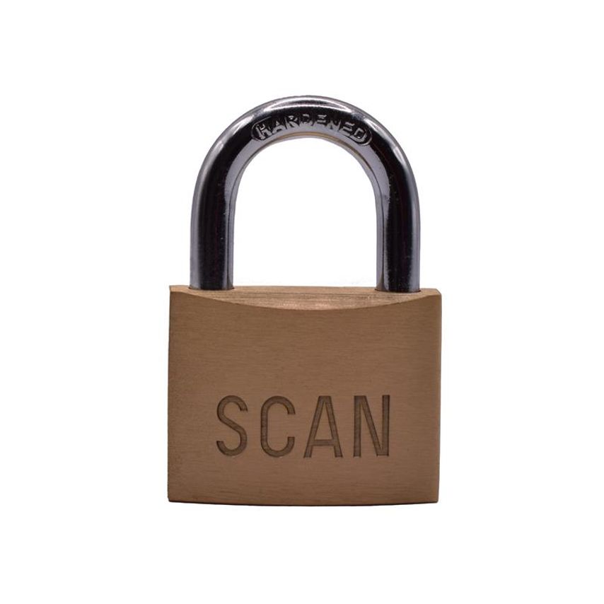 Scan Brass Padlock 50mm SCAPLB50