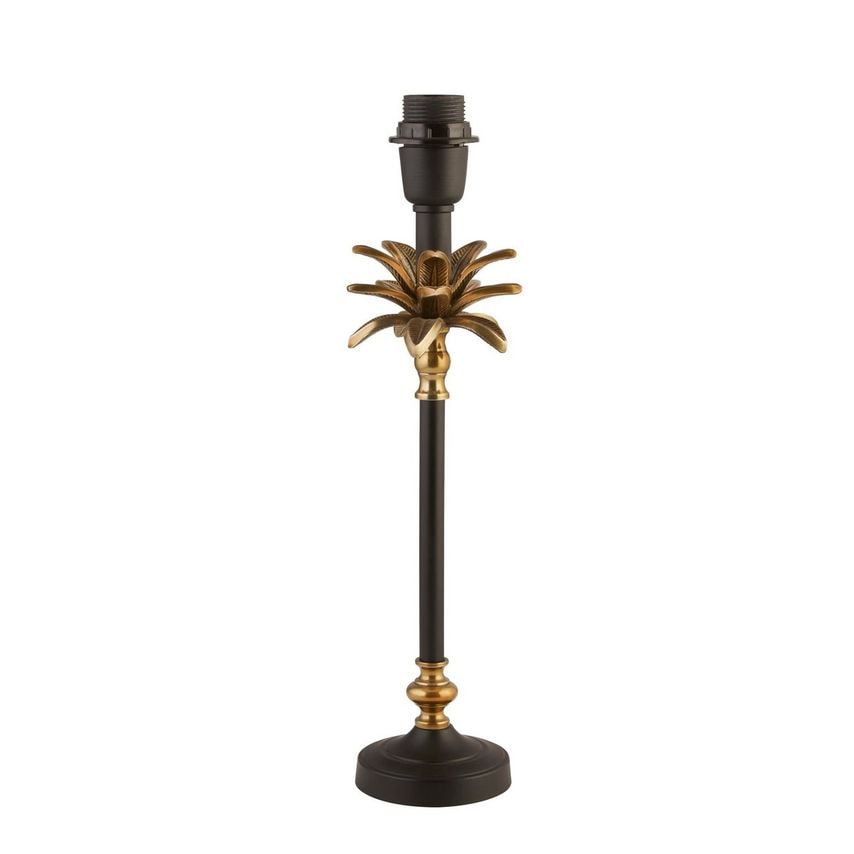 Searchlight Lighting Base Only Palm Table Lamp Satin Brass Black Metal