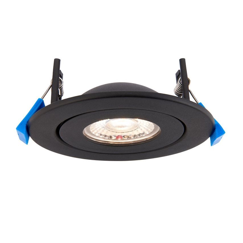 Saxby Shield360 4CCT Tri Wattage Black IP44 8W Recessed Downlight Matt Black Pai