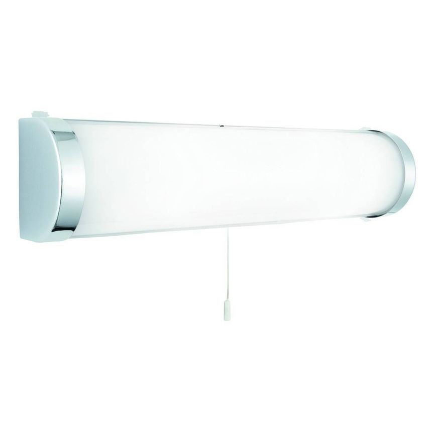 Searchlight Lighting Poplar Bathroom over Mirror 2 Light Chrome with White Glass