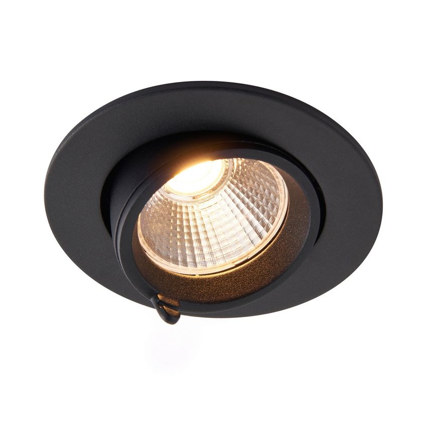 Saxby Axial CCT 15W Round Recessed Downlight Matt Black Paint