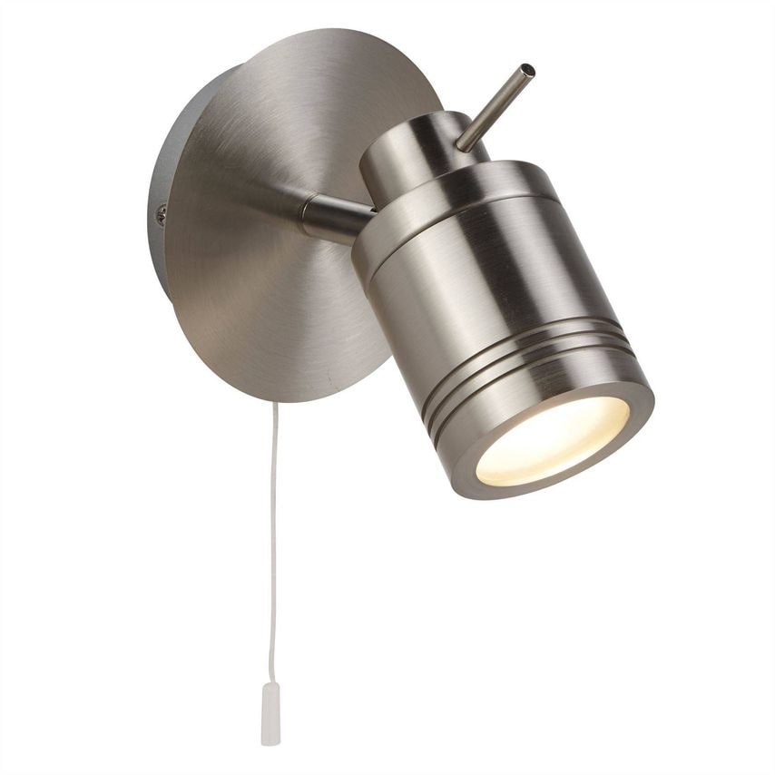 Searchlight Lighting Samson LED 1 Light Bathroom Wall Spot Light Satin Silver IP