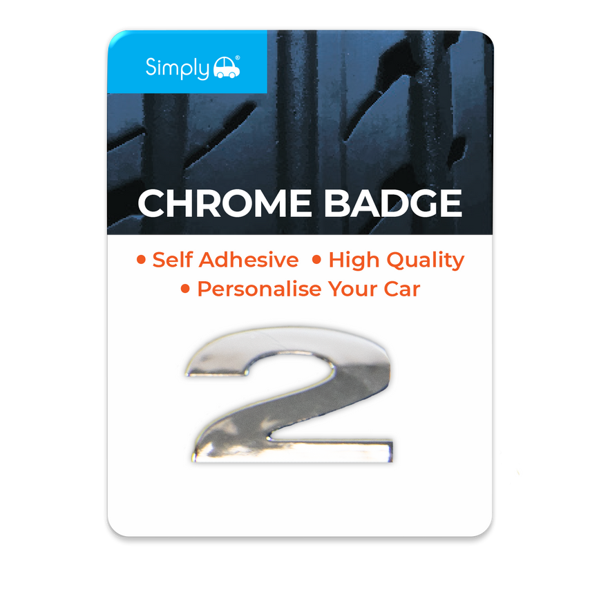 Simply '2' Simply Chrome Badge - CB28- you get 81