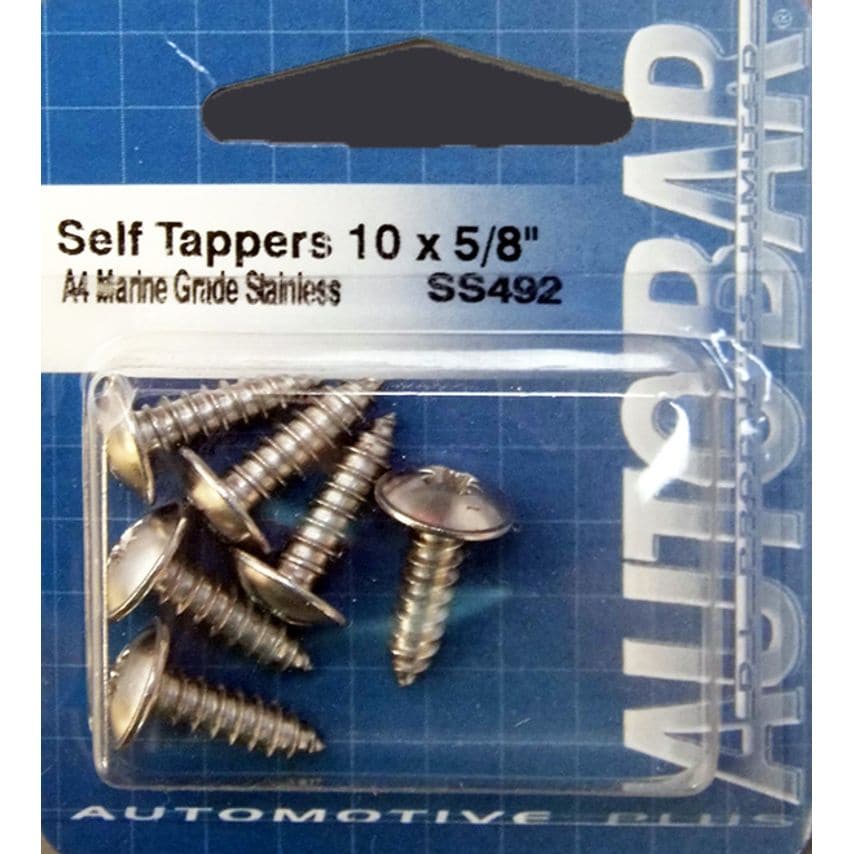 AUTOBAR A4 Marine Grade Stainless Self Tapper 10 x 1/2" - SS492- you get 85