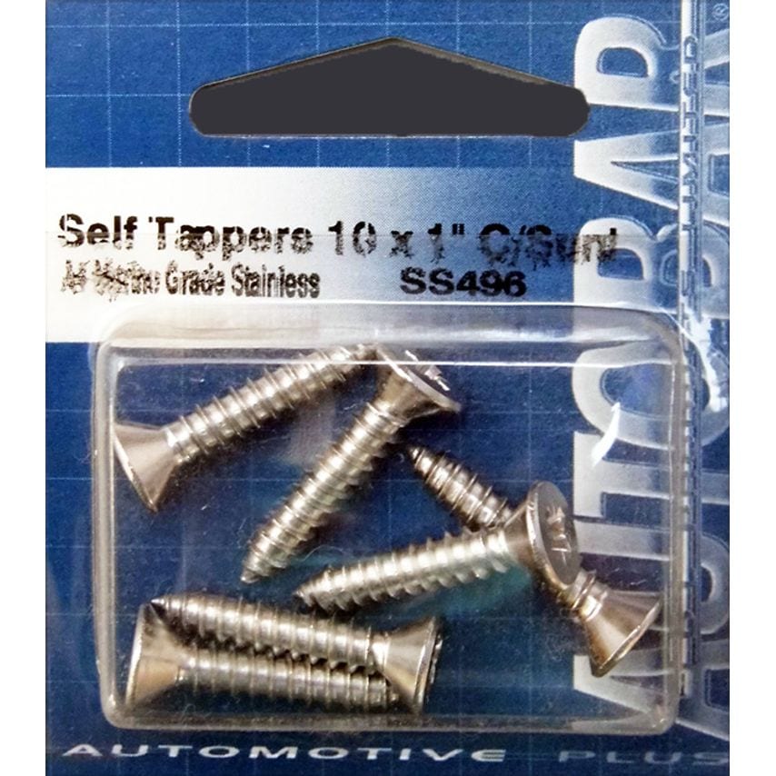 AUTOBAR A4 Marine Grade Stainless Self Tapper 10 x 1" C - SS496- you get 85
