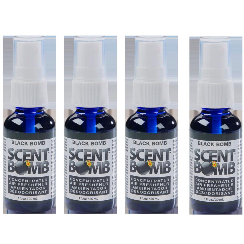 SCENT BOMB Black Bomb Bottle Pack of 4 - SB1-4CT-MC-BB- you get 7