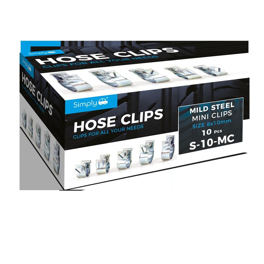 Simply Pack of 10 8-10mm Zinc Plated Mild Steel Mini Clip S-10-MC- you get 24