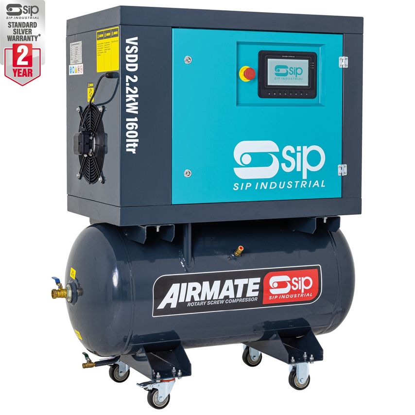 SIP VSDD 2.2kW 8bar 160L 230V Rotary Screw Compressor