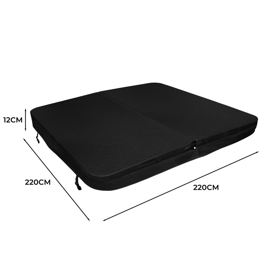 MonsterShop 2.2m Hot Tub Spa Cover Black