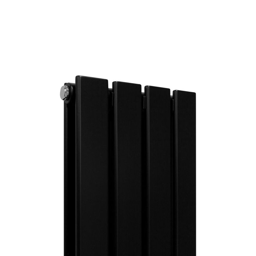 MonsterShop Designer Flat Panel Radiators Matt Black 1800mm x 280mm