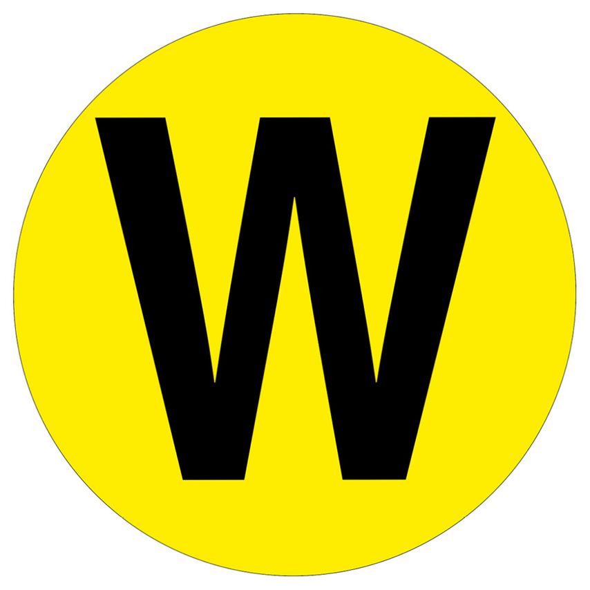 Shop Beaverswood Floor Identification Marker Letter W 190mm Diameter ...