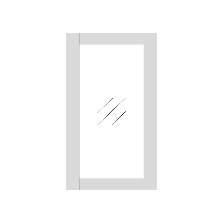 OS Doors Harlem Legno Taupe Plain Frame Kitchen Door 2150X396mm (Unglazed)