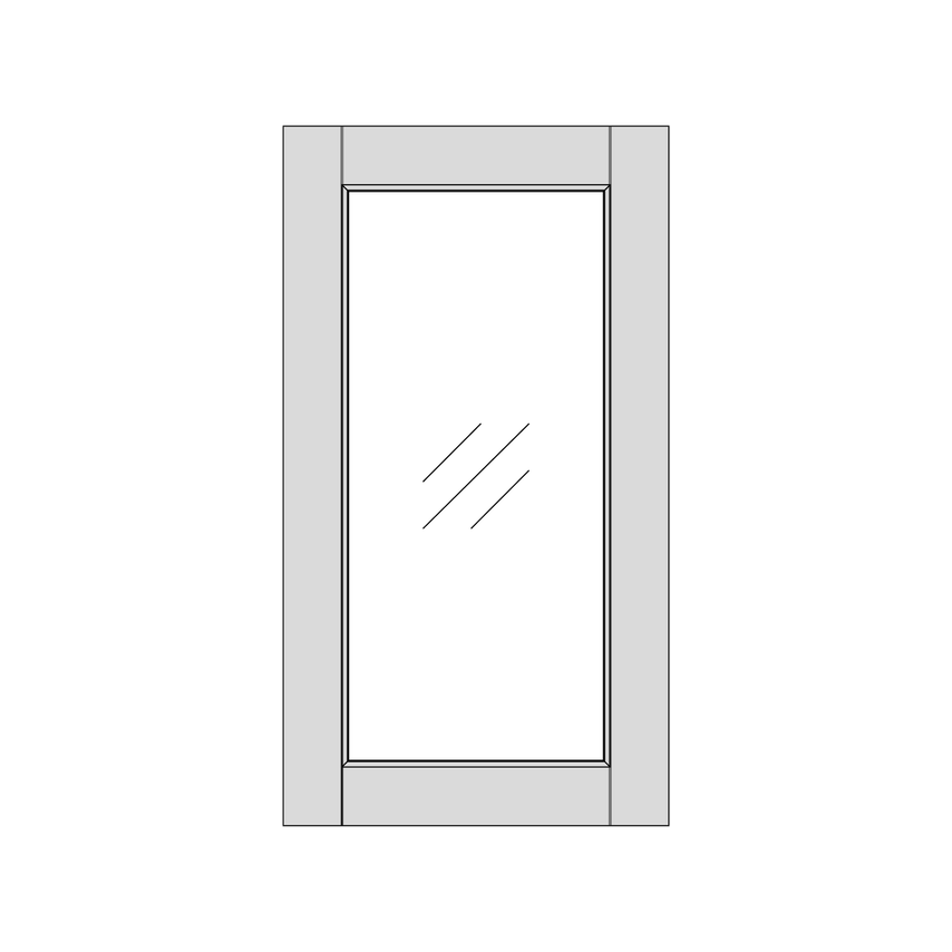 OS Doors Bastille Legno Light Grey Plain Frame Kitchen Door 2250X496 (Unglazed)
