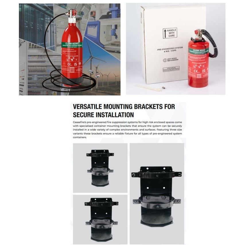Ceasefire CQRS (FK) Clean Agent Gas Direct 2Kg Pre Eng with 4m Tube