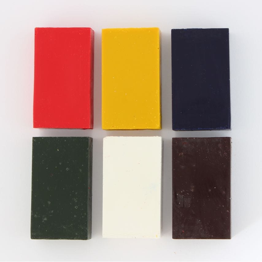 Pack of 6 Coloured Wax Blocks