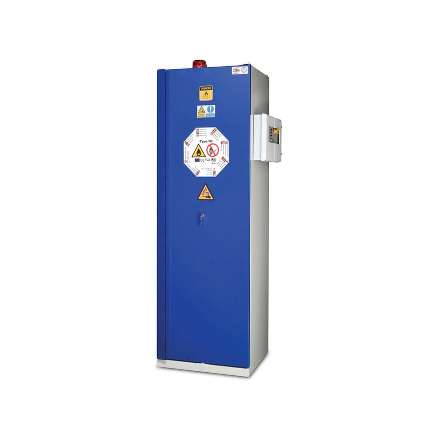 Romold 1 Door Lithium-Ion Battery Cabinet with Alarms, FirePro Suppression & Cha