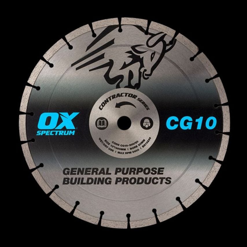 OX Tools OX Spectrum Contractor Diamond Blade 10mm General Purpose 115/22.23mm