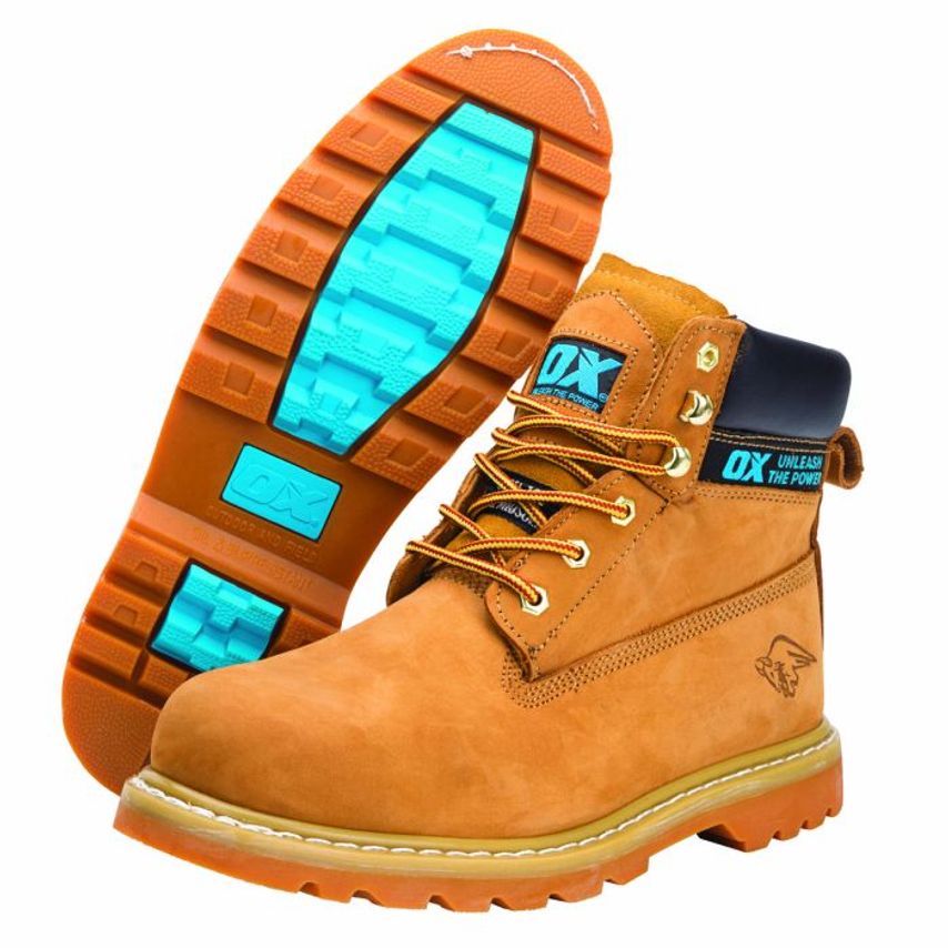 OX Tools OX Honey Nubuck Safety Boot Size 10