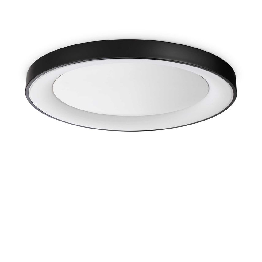 Ideal Lux Lighting Planet Integrated LED Semi Flush Light Black 3000Lm 3000K