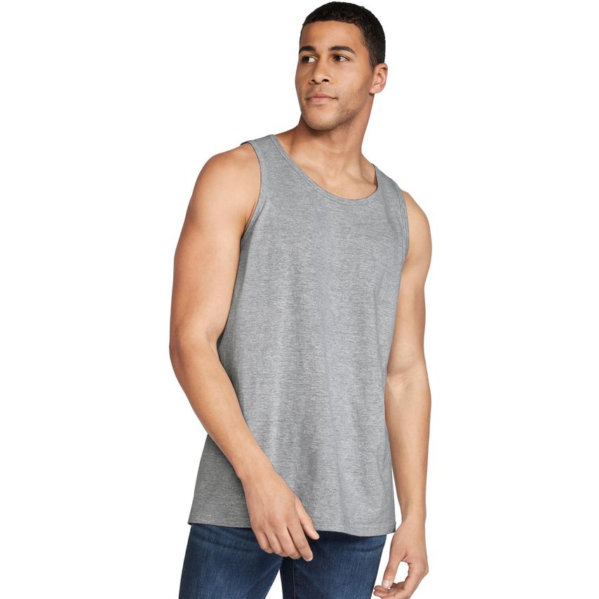 Gildan Ringspun Tank Top Mens Sport Grey XL