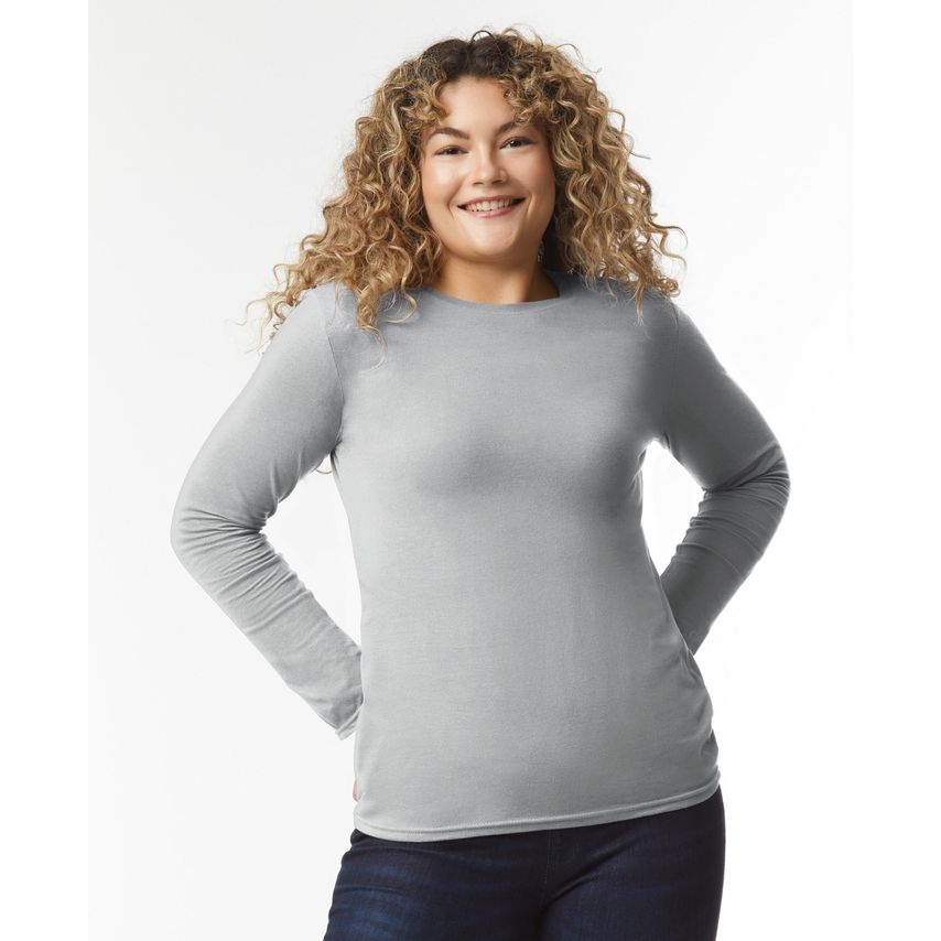 Gildan Mens L/S Softstyle T-Shirt Sport Grey S