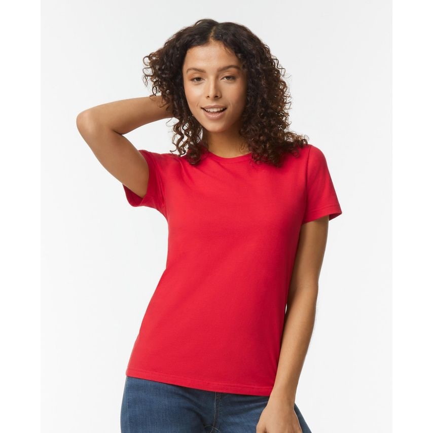 Gildan Softstyle Midweight Ladies T-Shirt Red S