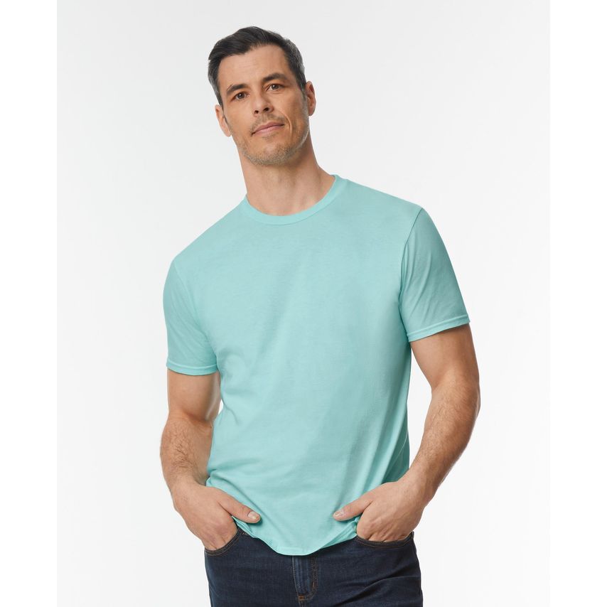 Gildan Softstyle EnzYMe Washed T-Shirt Teal Ice M