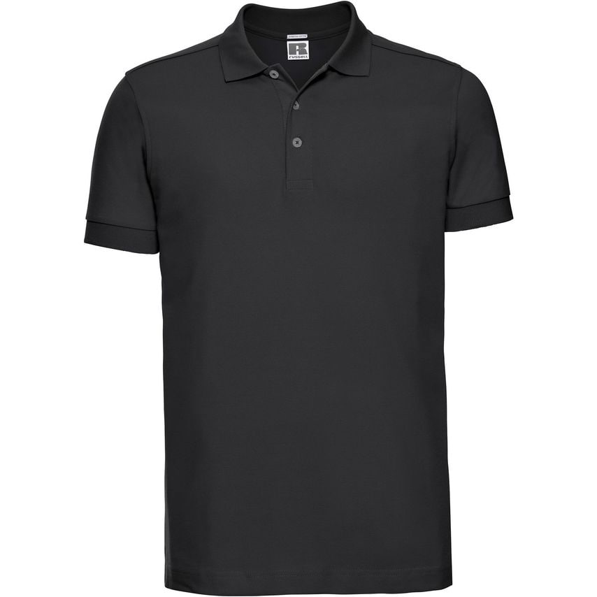 Russell Stretch Polo Mens Black M