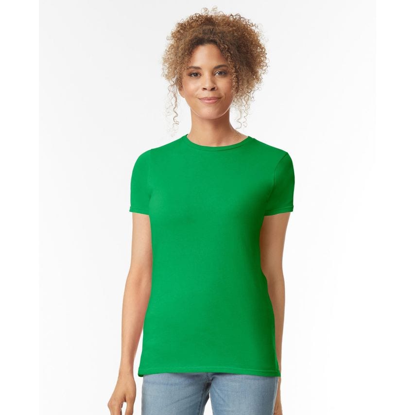 Gildan Ladies Ringspun T-Shirt Irish Green 2XL