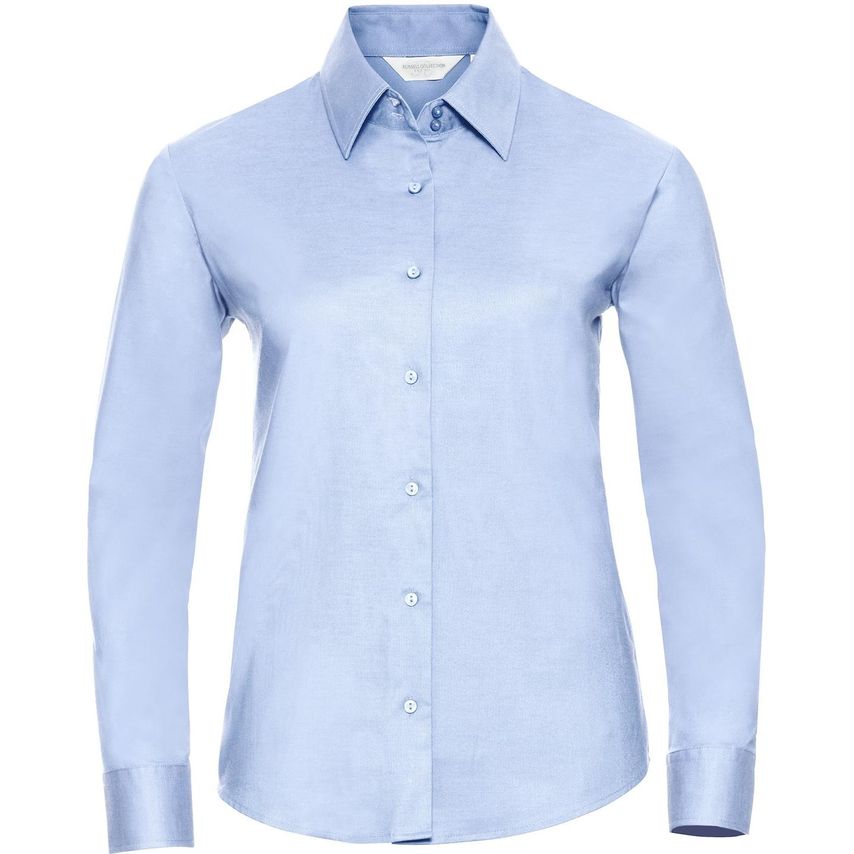 Russell Russell Ladies Oxford L/S Shirt 135gm Oxford Blue XS