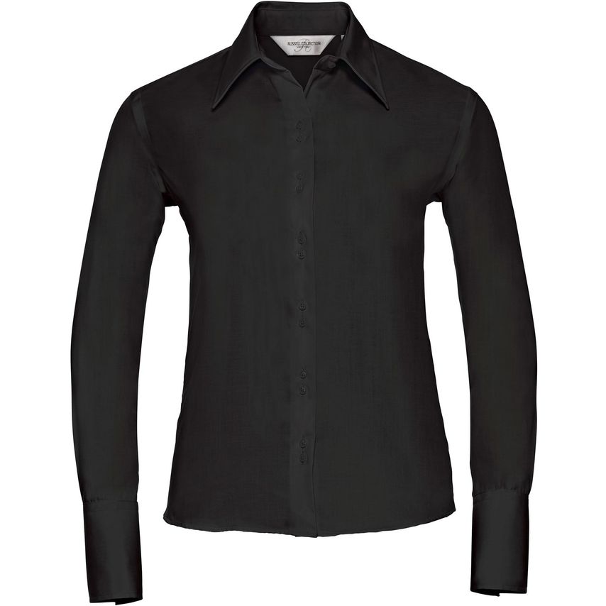 Russell Russell Ultimate Non Iron L/S Shirt Ladies Black 4XL
