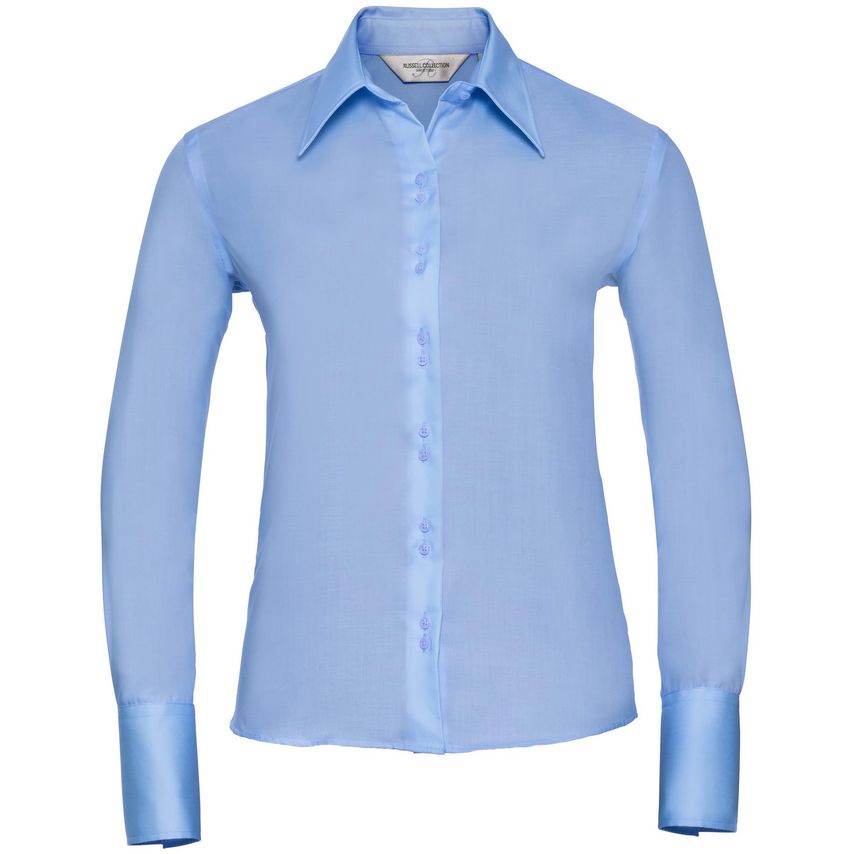 Russell Russell Ultimate Non Iron L/S Shirt Ladies Bright Sky 3XL