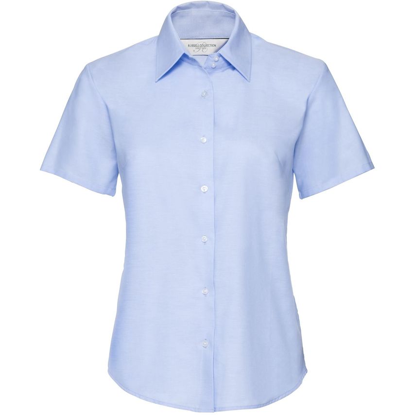Russell Russell Ladies Oxford S/S Shirt 135gm Oxford Blue 5XL