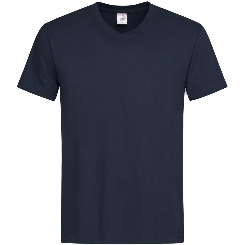 Stedman Classic V Neck T-Shirt 155gm Blue Midnight L