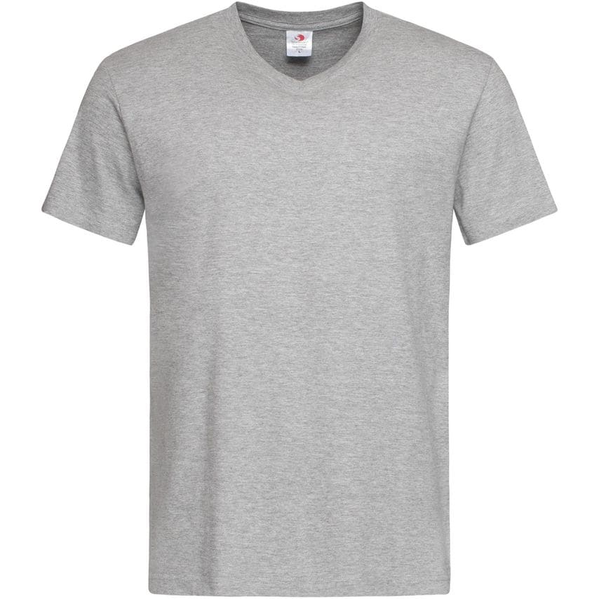 Stedman Classic V Neck T-Shirt 155gm Heather 2XL