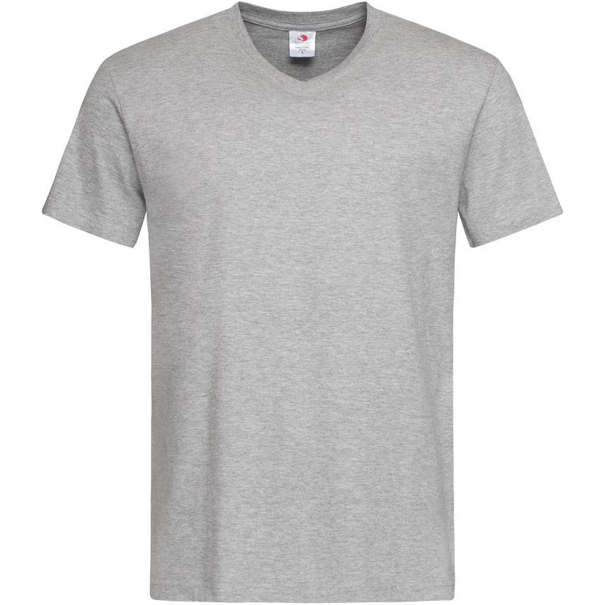 Stedman Classic V Neck T-Shirt 155gm Heather XL