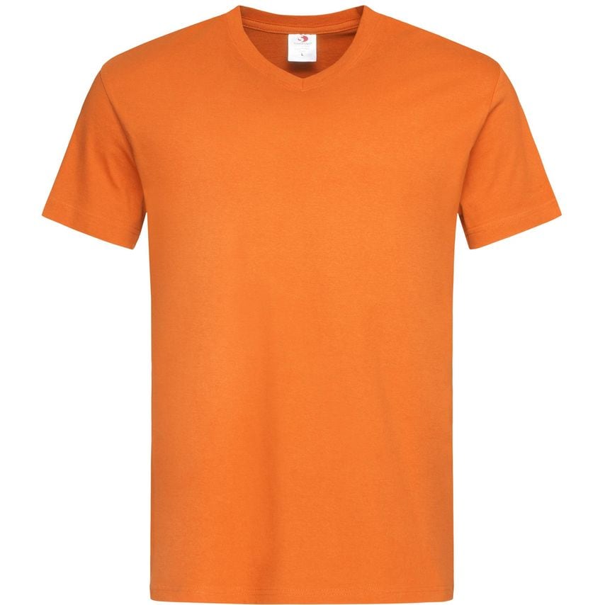 Stedman Classic V Neck T-Shirt 155gm Orange M