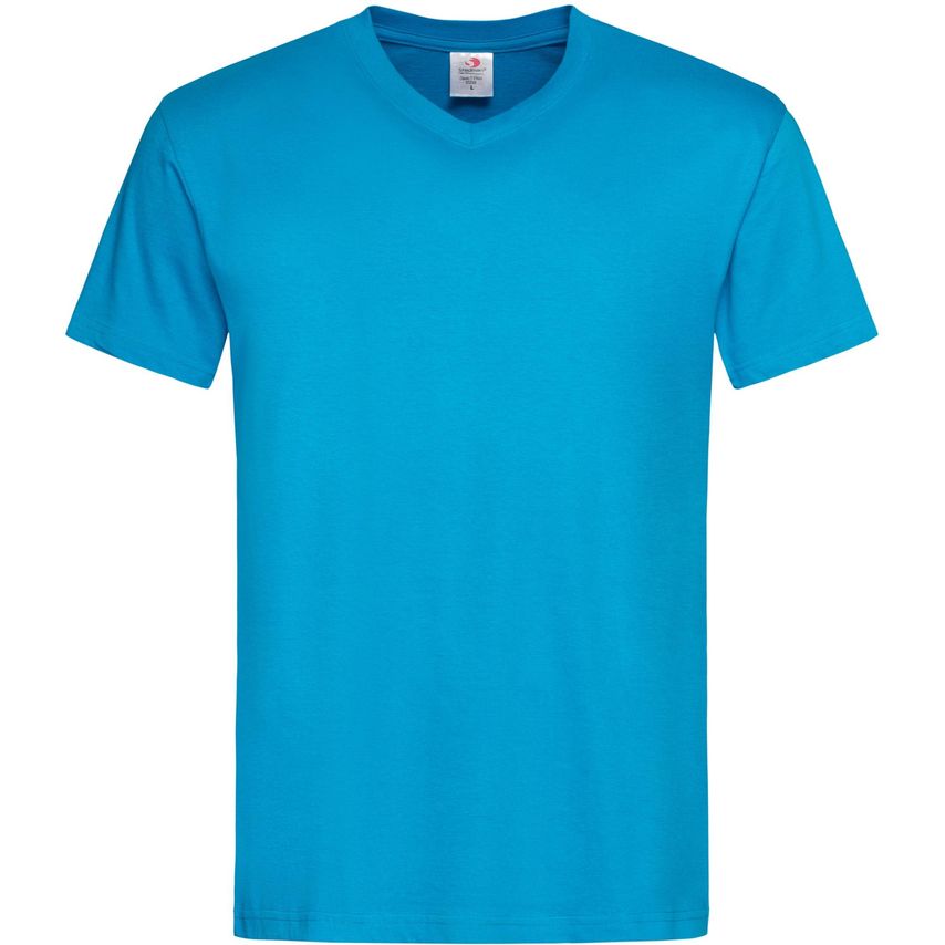Stedman Classic V Neck T-Shirt 155gm Ocean Blue M