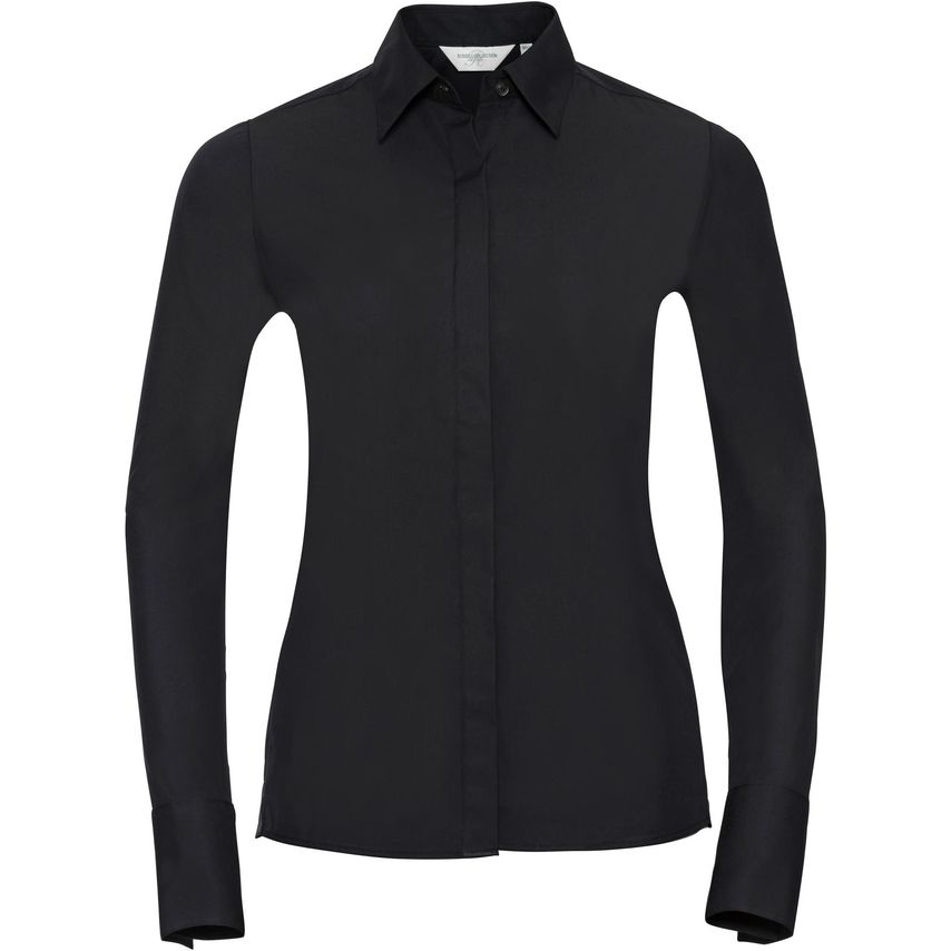 Russell Russell Ultimate Stretch L/S Shirt Ladies Black XS
