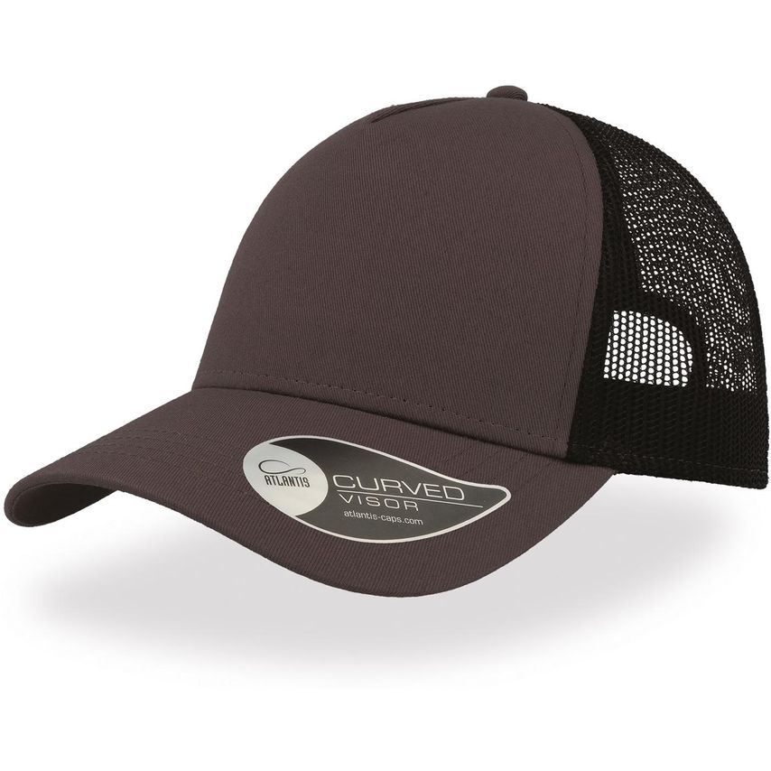 Atlantis Rapper Cotton 5 Panel Trucker Cap DK Grey/Black One Size