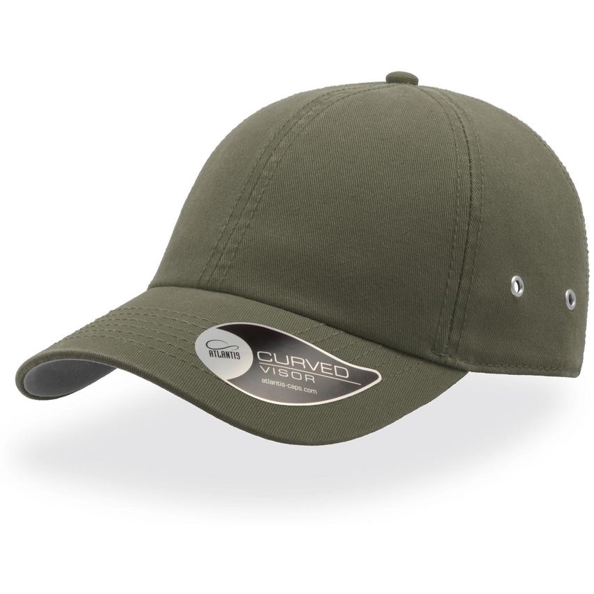 Atlantis Action 6 Panel Chino Baseball Cap Olive One Size