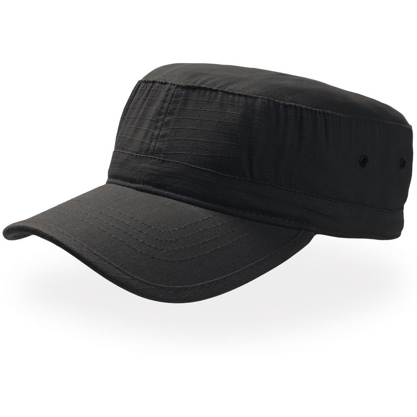 Atlantis Army Military Cap Ripstop Cotton Black One Size