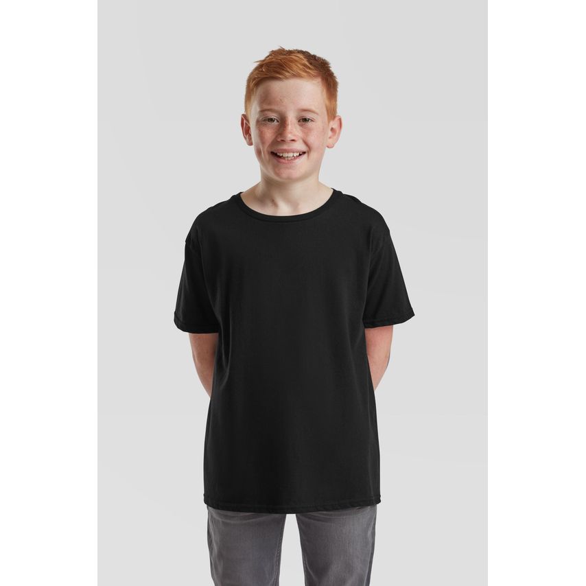 Fruit Of The Loom Youth Iconic 150 T-Shirt Black 9-11yr (140cm)